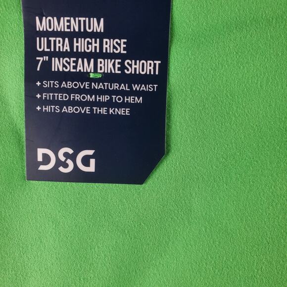 DSG Women's XXL Momentum Ultra High Rise Bike Short 7" Slime Green New - Picture 3 of 6